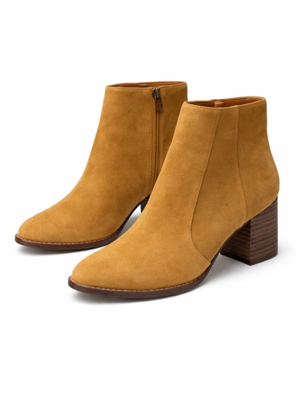 MADEWELL Bryce $198 Women's Heeled Ankle Boots Suede Tan M4674 - SIZE 10